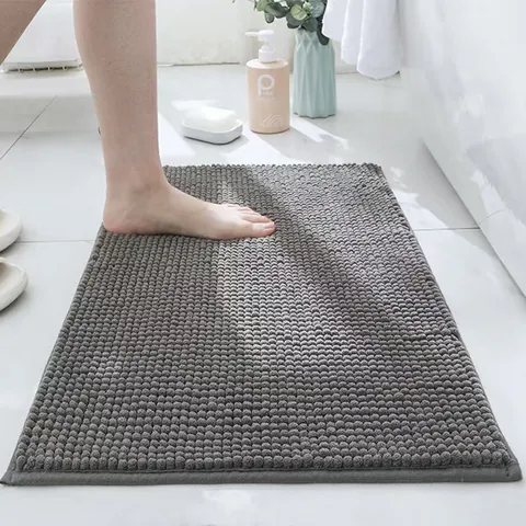 Weiche Chenille Bodenmatte Verdickte Wasserabsorbierende Rutschfeste Rechteckige Teppich Für Schlafzimmer Badezimmer Küche Haustür