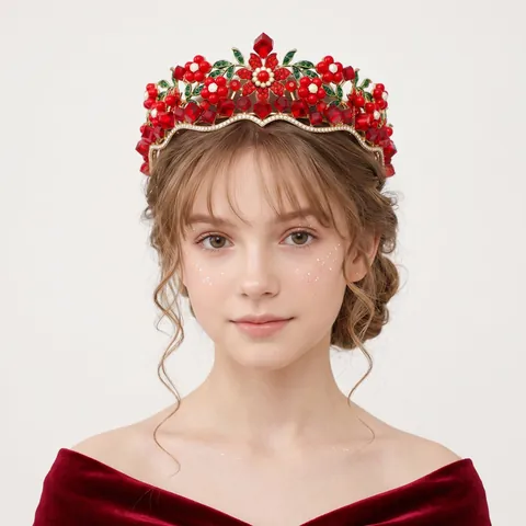 Corona De Novia Barroca Aleación Diadema Floral Diamantes De Imitación Perlas Artificiales Y Cristal Fotografía De Bodas Mujeres