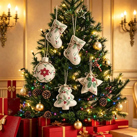 Rustieke Jute Kerstboom Hangende Ornamenten Boerderijstijl Voor Vakantie Huisdecoratie Met Houten Knop En Touw