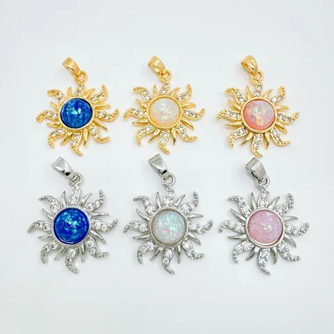Collier Pendentif Fleur Sunburst Vintage pour Femmes Cuivre Plaqué Or Argent Collier Soleil en Strass Cadeau Bijoux de Mode