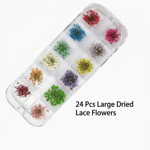 Decoraciones de Arte de Uñas de Flores Secas Multicolor Pegatinas Florales Naturales para Maquillaje Facial Boda Fiesta Manualidades Accesorios