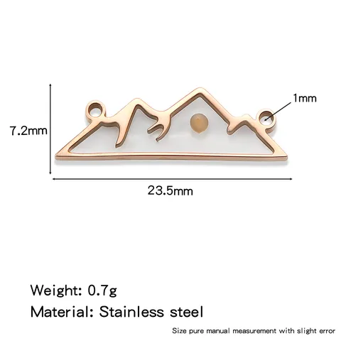 Colgante de Semilla de Mostaza de Acero Inoxidable Diseño de Nicho Encanto de Montaña Corazón Redondo para Joyería DIY