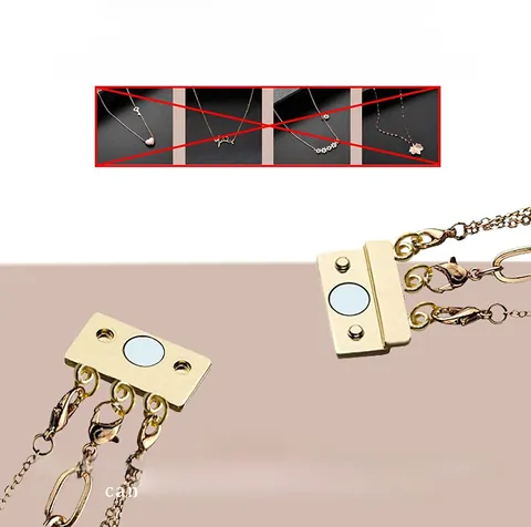 Chiusura per Collana a Strati Magnetica in Lega Minimalista Connettore Multifilo Anti Groviglio per Creazione Gioielli Fai da Te Oro Argento