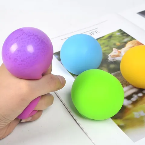 Kreatives TPR Quetsch Stressabbau Spielzeug Mehl Gefüllter Ball Langsamer Rückprall Bunter Squishy Vent Ball Für Erwachsene Büro Entspannung
