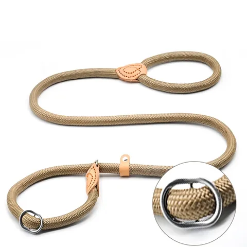 Guinzaglio Professionale per Cani in Nylon Intrecciato Regolabile Anti-Scoppio per Addestramento Corda Rinforzata Resistente per Cani di Taglia Grande Camminata All'aperto