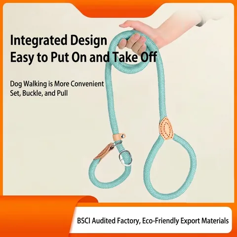 Guinzaglio Professionale per Cani in Nylon Intrecciato Regolabile Anti-Scoppio per Addestramento Corda Rinforzata Resistente per Cani di Taglia Grande Camminata All'aperto