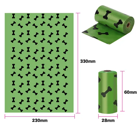 Sacs à Déjections Canines Écologiques Sacs à Caca Biodégradables pour Animaux avec Distributeur Rouleau Résistant Antifuites Fournitures de Nettoyage