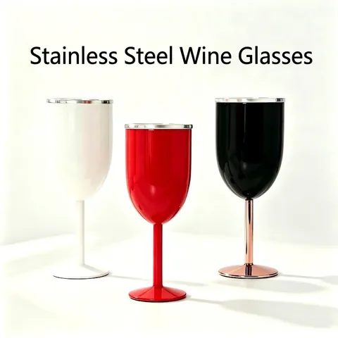 Casual Elegant Effen Kleur 304 Roestvrij Staal Wijnglas 1 Stuk