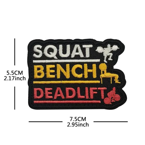 Outdoor No Pain No Gain English Fun Inspirational Phrase Embroidered Velcro Badge Morale Badge