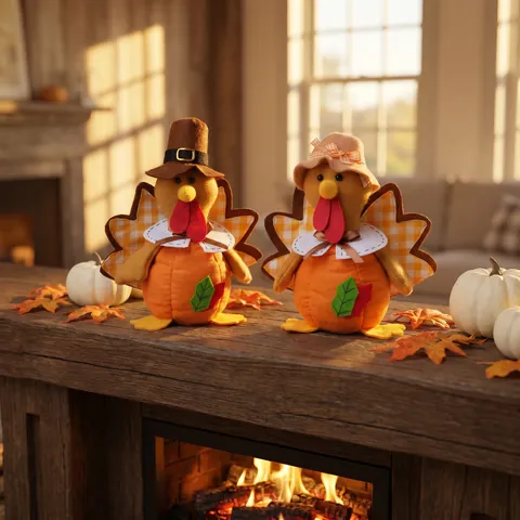 Thanksgiving Kalkoen Pompoen Gezichtloze Pop Pluche Ornament Herfst Oogst Rudolph Kabouter Decoratie Voor Thuis Festival Tafel Plank