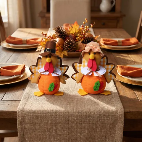 Thanksgiving Kalkoen Pompoen Gezichtloze Pop Pluche Ornament Herfst Oogst Rudolph Kabouter Decoratie Voor Thuis Festival Tafel Plank