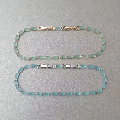 Luxus Legierung Baguetteschliff Strass Tennis Armband Minimalistisch Quadrat Kristall Eingelegt Kette Armband Für Frauen Hochzeit Party Geschenk