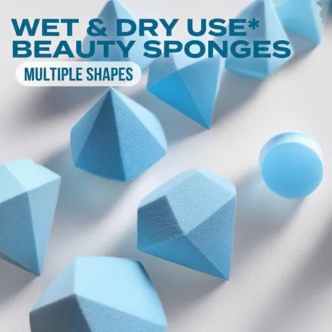 Hydrophile Nicht-Latex Diamantförmige Make-up Schwämme Geometrische Marmormuster Nass- und Trocken Foundation Blender Puff Beauty Tools