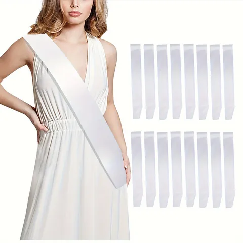 Plain Satin Sash Blank Ceremony Ribbon For Party Graduation Parade Celebration Event Decoration Accessory