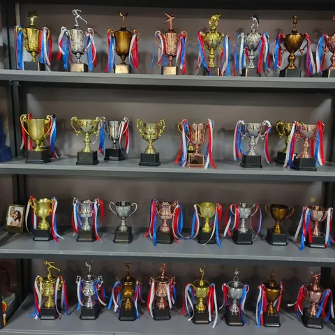 Réplique De Trophée De Compétition De Football Doré Modèle De Coupe De Football Ornement Pour Souvenir De Fans