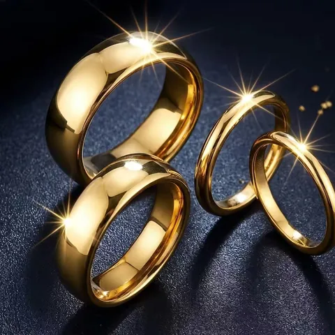 Anello A Fascia Semplice Minimalista Acciaio Inossidabile Carburo Di Tungsteno Lucidato A Specchio Gioielli Per Uomo Donna Unisex