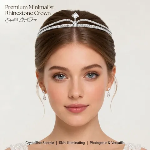 Eleganter Silber Legierung Braut Tiara Mit Strass Und Imitationsperle Prinzessin Krone Für Hochzeit Geburtstag Party Kopfschmuck