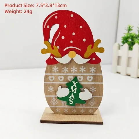 Weihnachtsgnom Rentier Tischornament Holz Nordischer Stil Weihnachtsmann Holzhandwerk Figur Für Weihnachten Party Heimdekoration