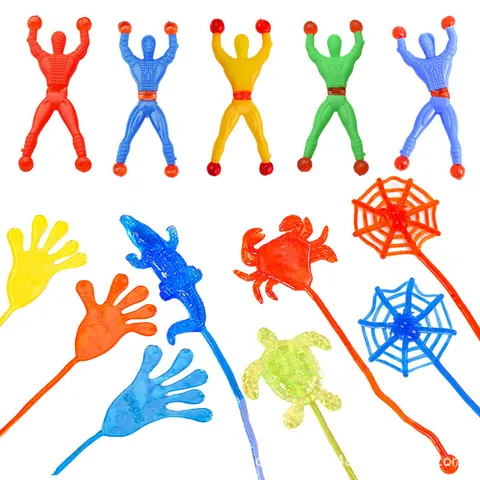 Elastisches Klebriges Handflächen-Spielzeug Wandkletternder Spider-Man Klebriges Spinnennetz Stressabbau-Scherzartikel Für Kinder