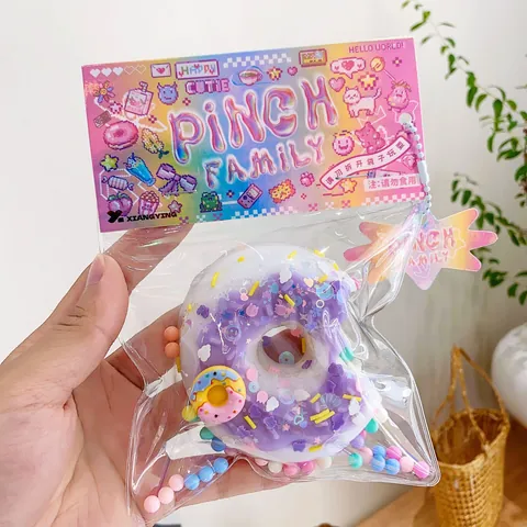 Süßer Donut Beflockte Katzenpfote Squishy Stressabbau Spielzeug Weiches Rebound Squeeze Sensorik Spielzeug Für Erwachsene Kinder Dekompressionsgeschenk