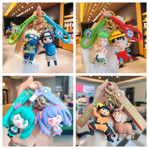 Cartoon Handheld Büro Schlüsselanhänger Exquisite Puppe Studentenrucksack Anhänger Auto Zubehör Paar Kleines Geschenk