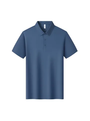 Polo de Seda de Hielo de Verano para Hombre Sin Costuras Business Casual Secado Rápido Camiseta de Manga Corta Polo Transpirable de Alta Calidad