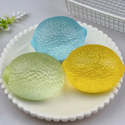 Realistischer Frucht Zitrone Squishy Spielzeug Maltose Gel Gefülltes Stressabbau Sensorisches Quetschspielzeug Für Kinder Erwachsene Büro Deko
