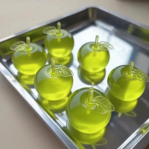 Lichtdurchlässiger Apfelform Squishy Spielzeug Weicher Kunststoff Stressabbau Spielzeug Für Erwachsene Kinder Büro Schreibtisch Deko