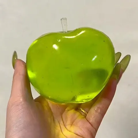 Lichtdurchlässiger Apfelform Squishy Spielzeug Weicher Kunststoff Stressabbau Spielzeug Für Erwachsene Kinder Büro Schreibtisch Deko