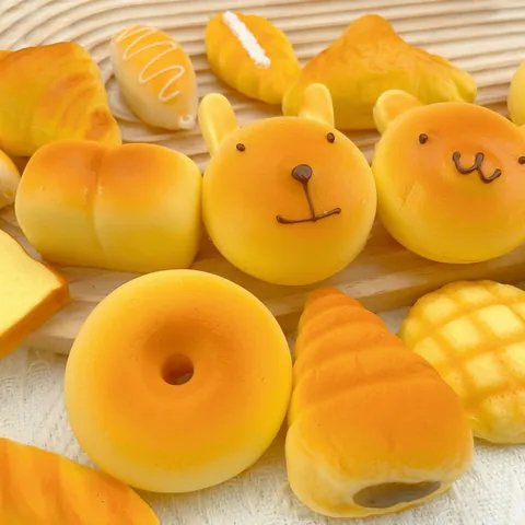 Προσομοίωση Ψωμί Squishy Παιχνίδι TPR Αργή Επαναφορά Φαγητό Αποφόρτιση Άγχους Παιχνίδι Κουνέλι Αρκούδα Ντόνατ για Παιδιά Ενήλικες