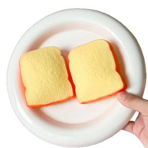 Simulation Geschnittenes Brot Toast Squishy Spielzeug Realistisches Lebensmittel TPR Brot Modell Stressabbau Spielzeug Für Kinder Erwachsene Neuheit Geschenk