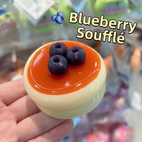 Jouet Squishy TPR Kawaii Simulation Gâteau Soufflé Anti Stress Rebond Lent Jouet Sensoriel pour Enfants Adultes Bureau