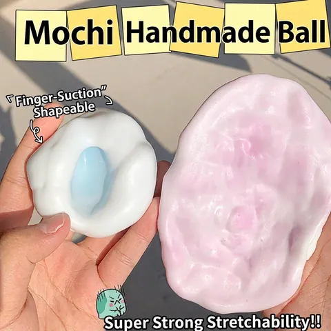Superweicher Ultradünner Daifuku Mochi Squishy Ball Langsame Rückfederung Flüssiges Stressabbau-Spielzeug Für Erwachsene Büro Handgefertigt Squishy