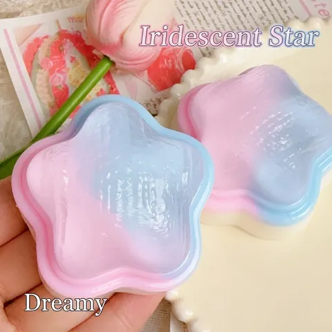 Jouet Squishy Étoile Irisée Soulagement du Stress Sensoriel Fidget Squeeze Toy pour Adultes Enfants Souple TPR Étoile Jouet Cadeau