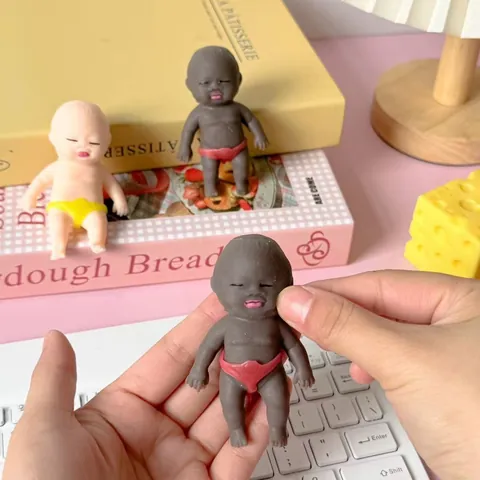 Lustiges Babyform Squishy Spielzeug Stressabbau Quetschspielzeug Weiche TPR Dekompressionspuppe Hand Sensorisches Spielzeug Für Büro