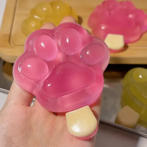 Cartoon Cat Paw Squishy Toy Stress Relief Squeeze Toy Soft Gummy Texture Desktop Decoration Gift For Kids Adults