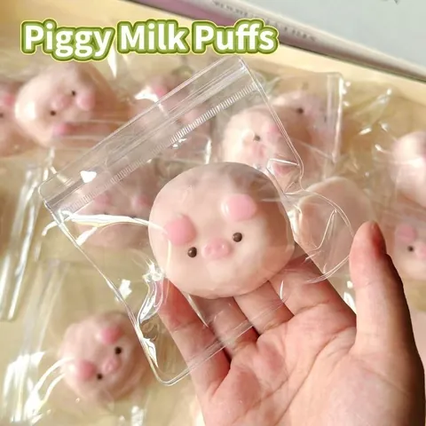 Süßes Rosa Schwein Squishy Spielzeug Weiches TPR Stressabbau Quetschspielzeug Sensorisches Spielzeug Für Kinder Erwachsene Geschenk