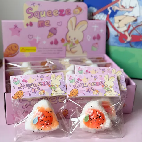 Χαριτωμένο Παιχνίδι Squishy Μπάλα Ρυζιού Αργή Επαναφορά Προσομοίωση Onigiri Ανακούφιση από το Στρες για Παιδιά και Ενήλικες