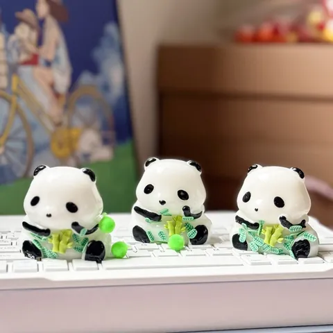Giocattolo Antistress Panda Squishy Creativo Morbido TPR Cartone Animato Animale Decompressione Spremere Giocattolo Con Portachiavi