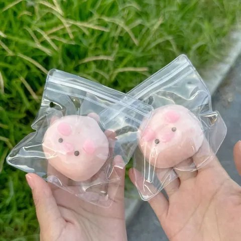 Jouet Squishy Cochon Rose Mignon TPR Souple Jouet Anti-stress Sensoriel Pour Enfants Adultes Cadeau Bureau Maison