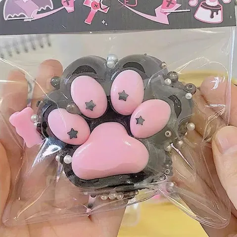 Kawaii Cat Paw Doughnut Squishy Stress Relief Toy Soft Slow Rebound Sensory Toy For Kids Adults Gift