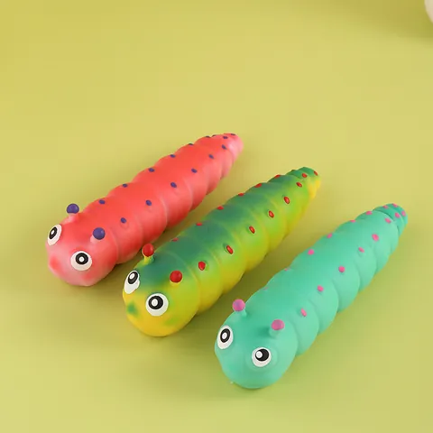 Kreative Bunte Raupe Stressabbau Squishy Spielzeug Elastisches Weiches TPR Sensorisches Fidget Spielzeug Für Kinder Erwachsene Geschenk