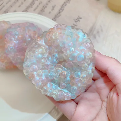 Soft TPR Exploding Beads Squishy Stress Relief Toy Colorful Ice Skin Decompression Squeeze Toy For Kids Adults Office Gift