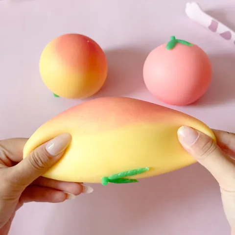 Δημιουργικό Ροδάκινο Squishy Παιχνίδι Αντιστρες TPR Φρούτο Μπάλα Συμπίεσης Παιχνίδι Αργής Επαναφοράς για Παιδιά και Ενήλικες