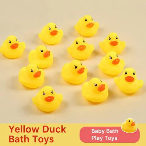 Geel Piepend Vinyl Eend Badspeelgoed Voor Kinderen Baby Waterspeelgoed Eendje Voor Zwembad Badkamer Plezier