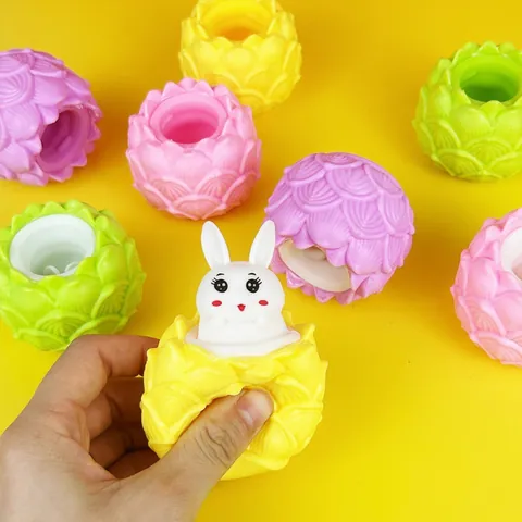 Squishy Παιχνίδι Λωτού Κουνέλι Κοτόπουλο Ανακούφιση από το Στρες Παιχνίδι Κυπέλλου TPR Χαριτωμένο Κινουμένων Σχεδίων Δώρο Αποσυμπίεσης