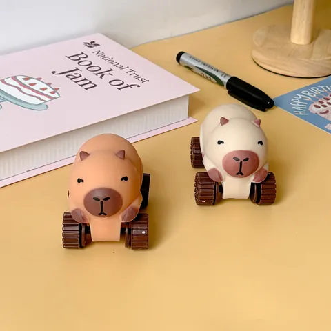 Simpatico Capibara Giocattolo Scivolante Auto Morbido TPR Squishy Giocattolo di Decompressione Sensoriale Antistress Ornamento da Scrivania Regalo