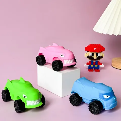 Macchinina Giocattolo Antistress Squalo Riempita di Sabbia Squishy Macchina Giocattolo per Bambini Adulti Sollievo dall'Ansia Regalo