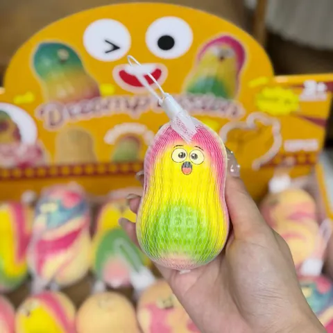Παιχνίδι Squishy σε Σχήμα Φυστικιού Κινούμενα Σχέδια Αργής Επαναφοράς Παιχνίδι Πίεσης για Ανακούφιση από το Στρες Πολύχρωμο