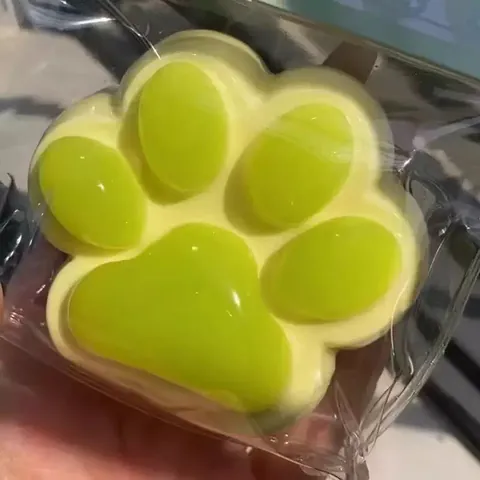 Jouet Squishy Patte de Chat en Dessin Animé Jouet de Soulagement du Stress à Rebond Lent Matériau TPR Souple pour Enfants Adultes Bureau Plaisir Quotidien